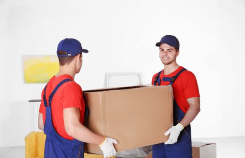 Furniture and boxes prepared for collection in Keston