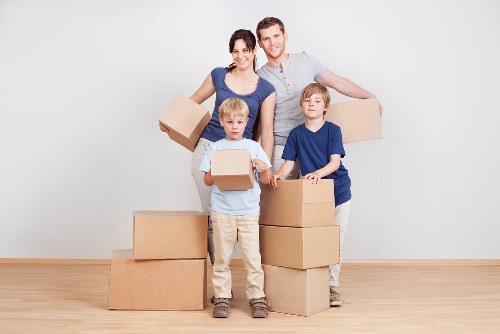 Packing boxes and preparing for a Keston home move