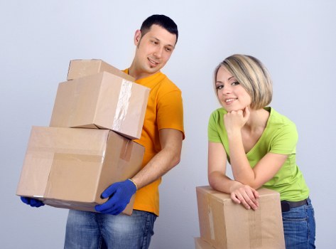 Organized furniture storage unit in Keston with packed items