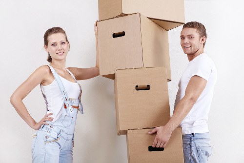Careful loading of household items during a Keston small removal